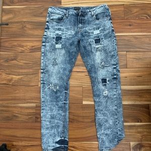 Mens Acid wash Ripped jeans. 32x32